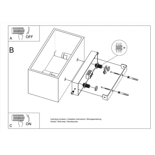 QUAD MAXI wandlamp in wit