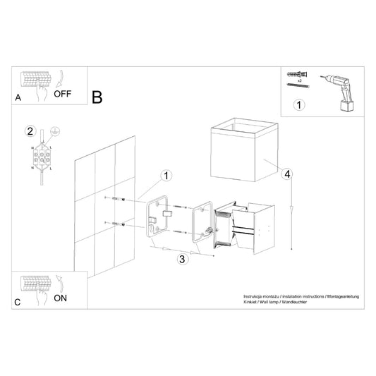 LUCA wandlamp in wit