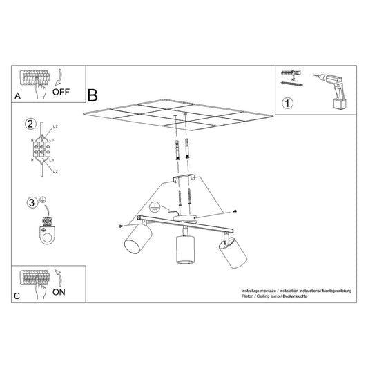 LEMMI 3 plafondlamp wit