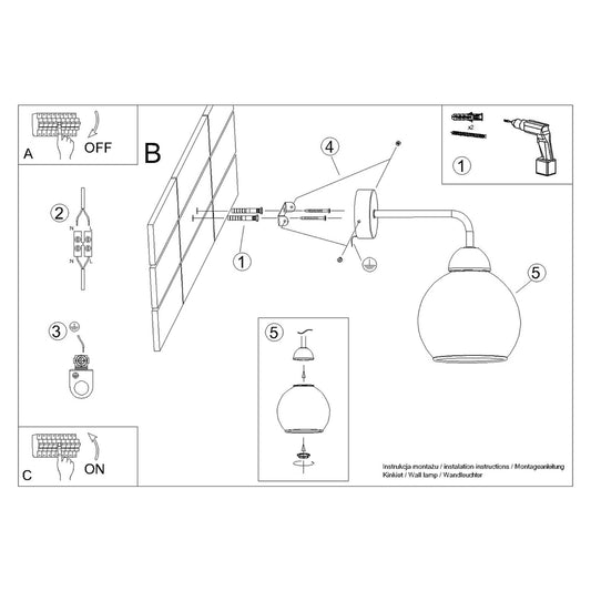 ALINO 1 wandlamp zwart