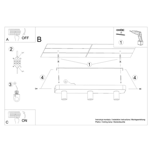 TAVO 3 plafondlamp