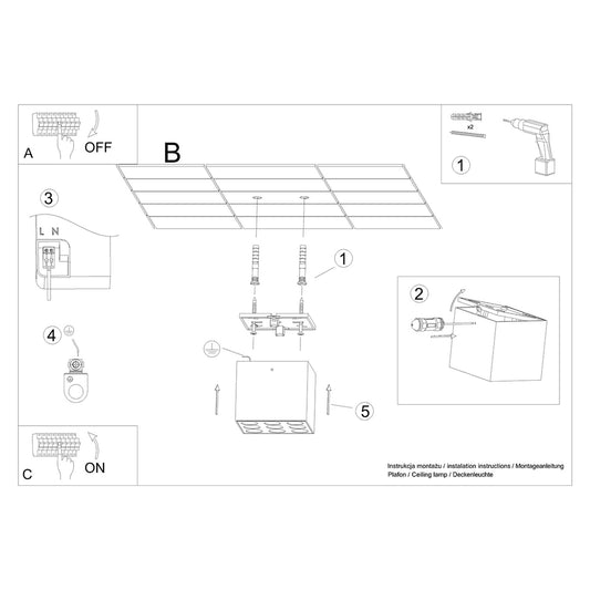 OZZY plafondlamp zwart