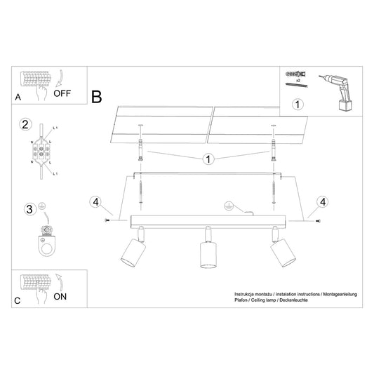 VERDO 3L plafondlamp