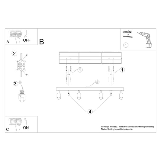 VERDO 4 plafondlamp