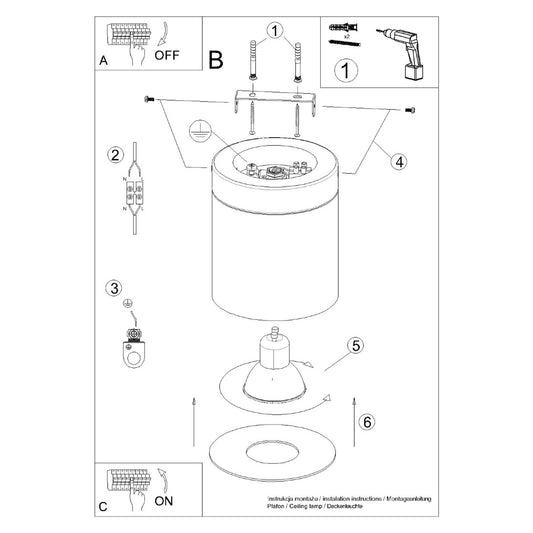 RIF plafondlamp wit