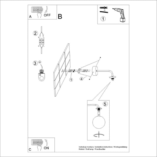 ASTRAL 1 wandlamp wit