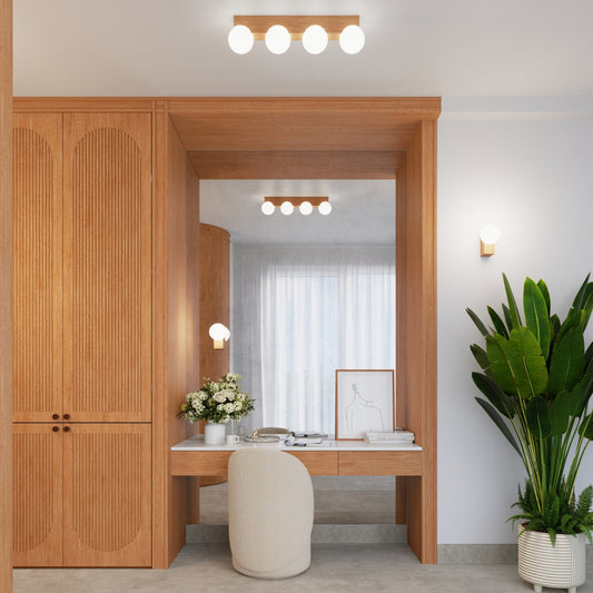 BULBO wandlamp natuurlijk hout