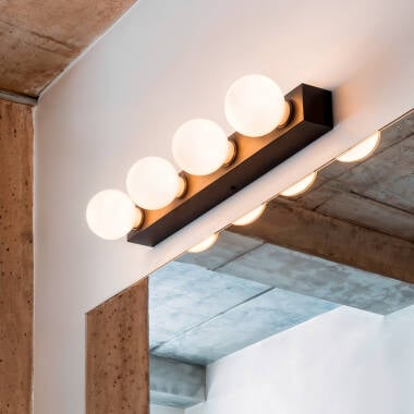 Wandlamp Culmivo zwart vooraanzicht
