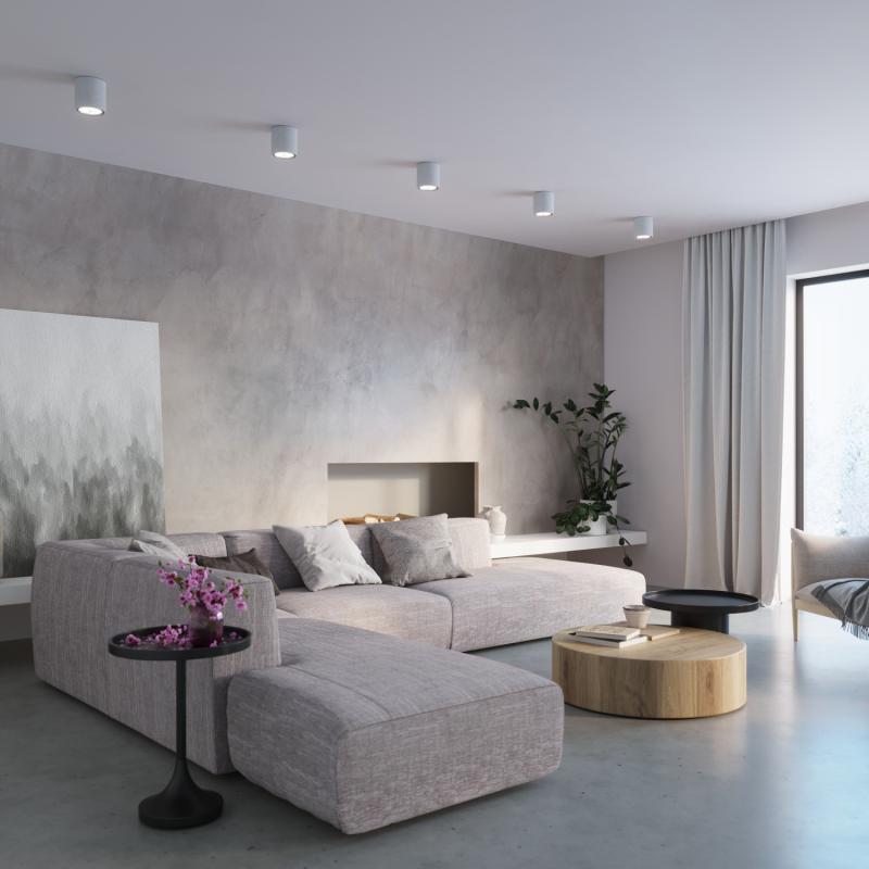 TUMBAVO kubusvormige plafondspot van beton, afbeelding 4