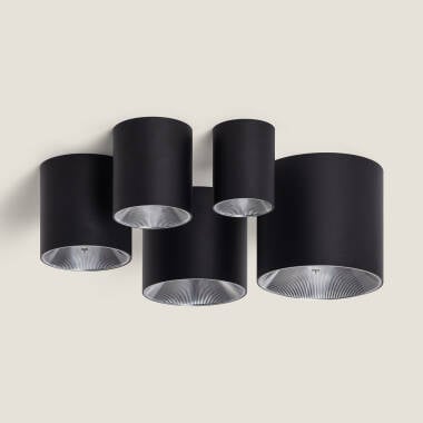 MENVIVO ronde LED plafondlamp in zwart