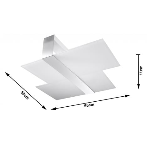 MARZAVO plafondlamp van glas en staal, afbeelding 3
