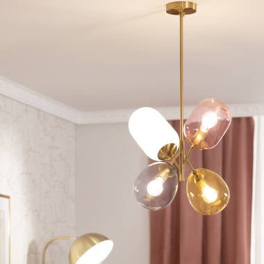 Hanglamp Jalbivo meerkleurig, zijaanzicht