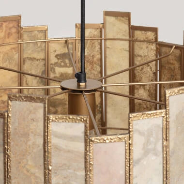 Hanglamp Larnavo in bruin, detail 1
