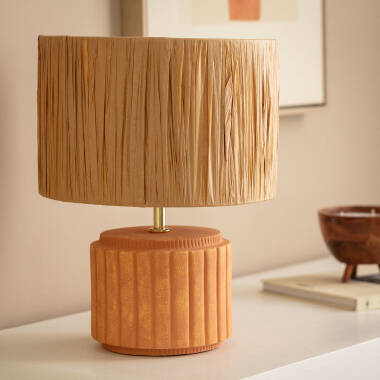 DORKIVO tafellamp in terracotta, afbeelding 6