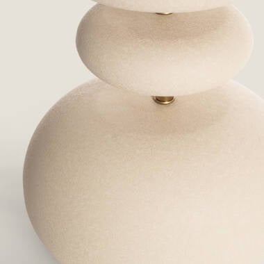 MOSDANO beige metalen tafellamp met ronde kap