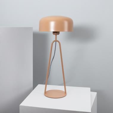 PESCANO beige metalen tafellamp met cilinderkap
