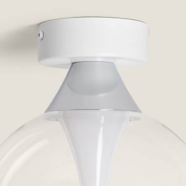 PRENIVO glazen plafondlamp in wit