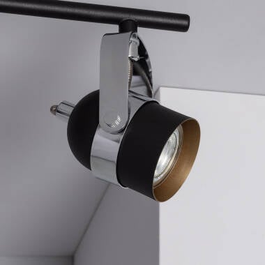 MURTARO verstelbare plafondlamp van aluminium met drie spots in zwart, foto 6