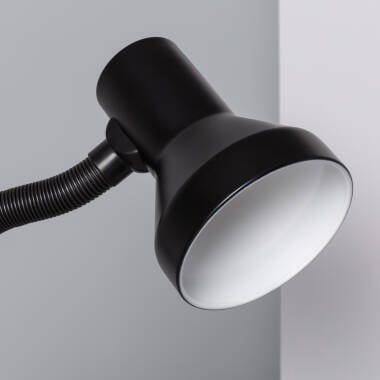 HULMANO zwarte metalen bureaulamp met klem