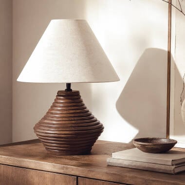 MERDARO tafellamp in beige, afbeelding 2