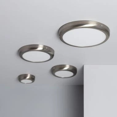 ZUNDRIVO rond LED opbouwpaneel in zilver