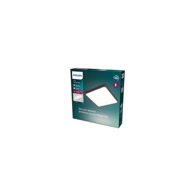VARDIVO vierkante LED plafondlamp met bruine rand, afbeelding 2