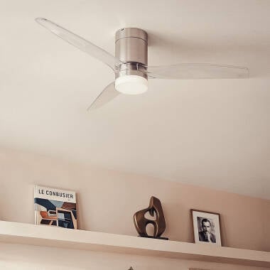 KLUNIVO | plafondventilator met verlichting 132 cm | 18W 3000-5700K 1440 lm | nikkel, wit of zwart