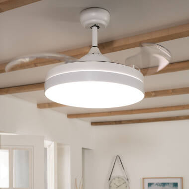 DRIMARO | plafondventilator met verlichting en inklapbare bladen 106 cm | 22W CCT 2680 lm | wit