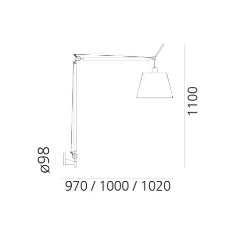 Wandlamp Pluvano in een interieur (sfeerbeeld)