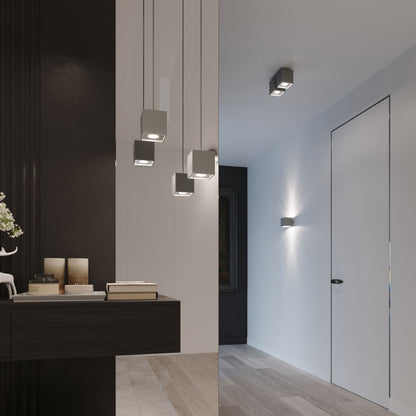 QUAD 1 plafondlamp grijs
