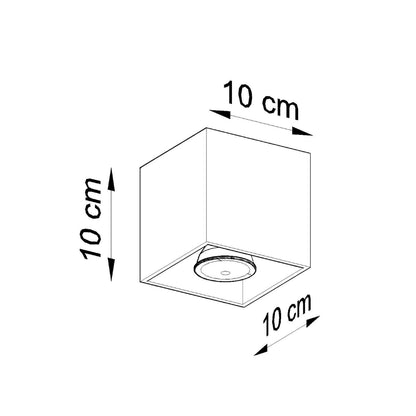 QUAD 1 plafondlamp wit