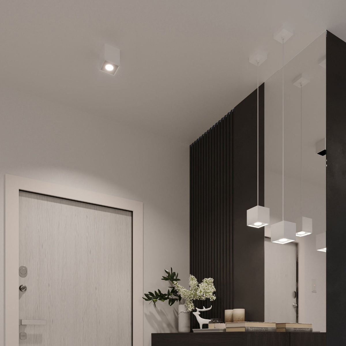 QUAD 1 plafondlamp wit