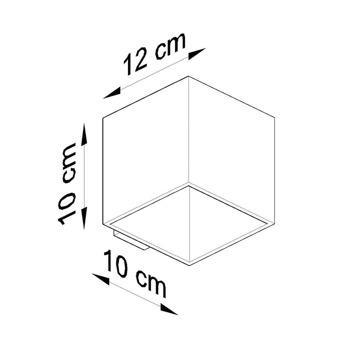 QUAD 1 wandlamp in zwart