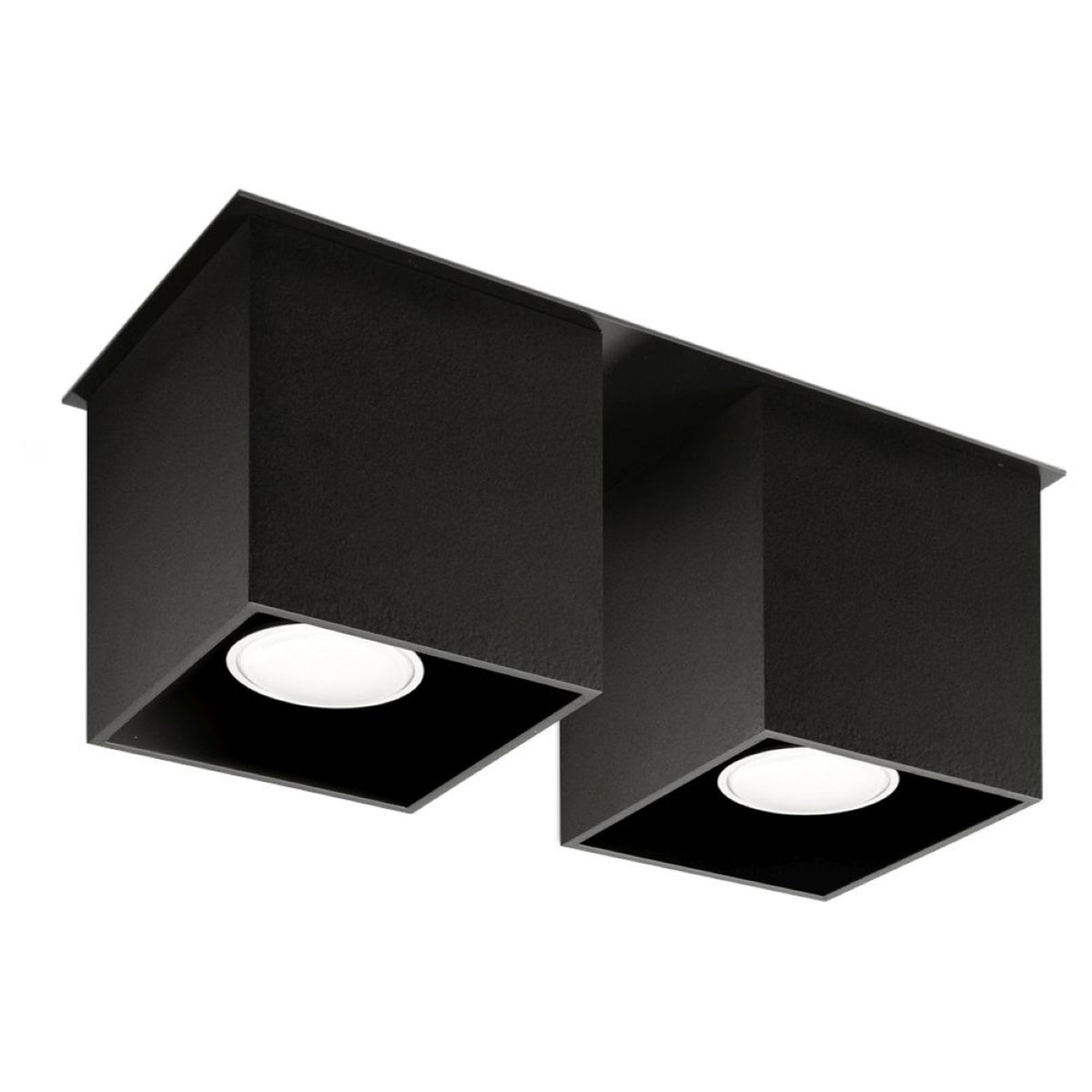 QUAD 2 plafondlamp zwart