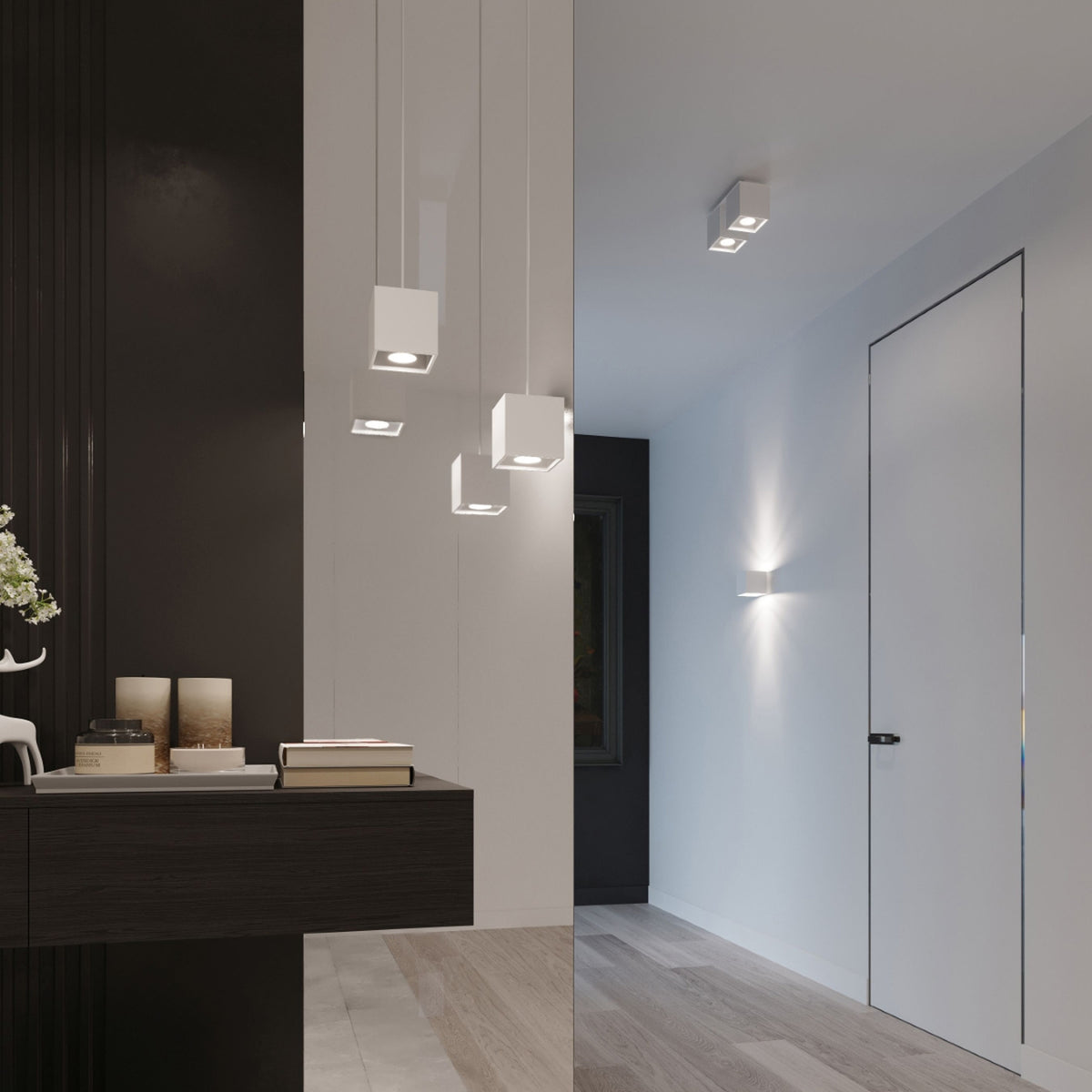 QUAD 2 plafondlamp wit