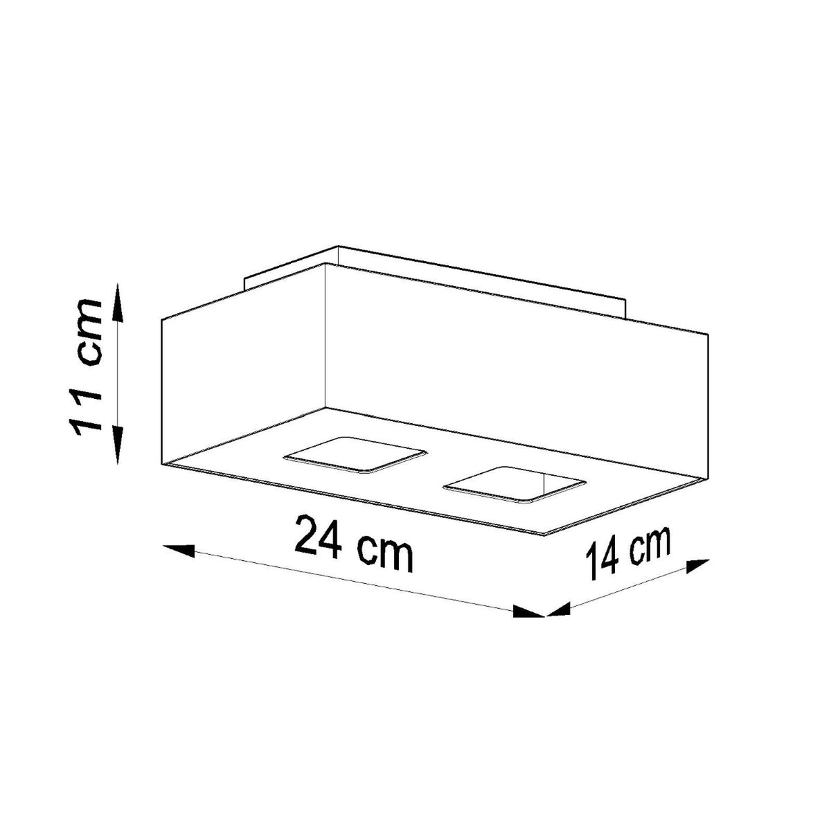 MONO 2 plafondlamp wit