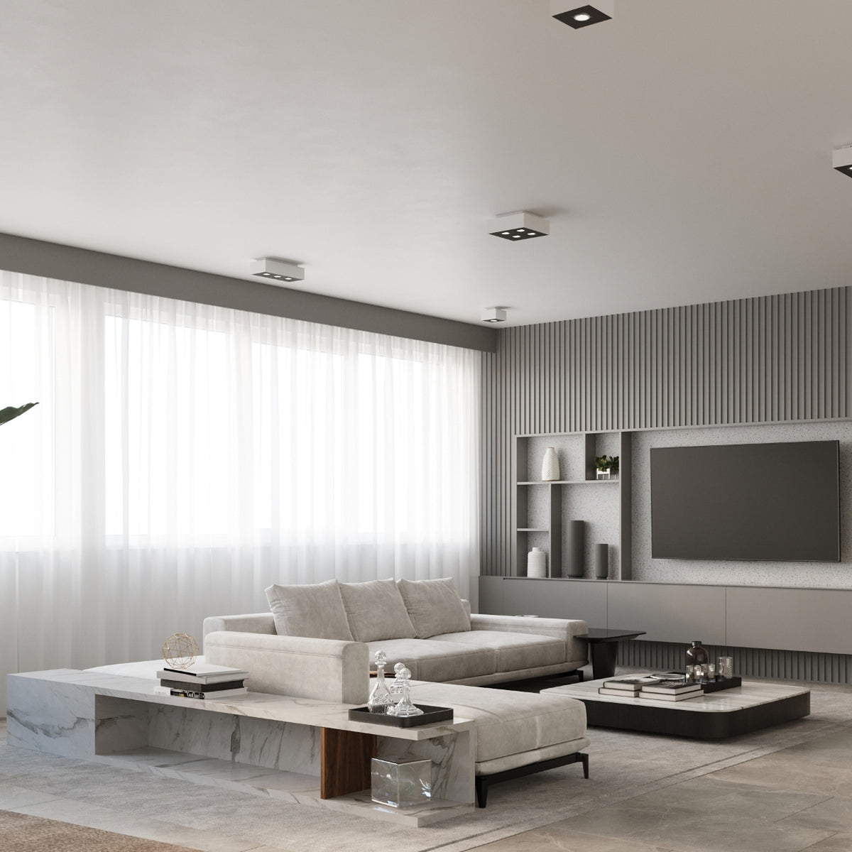 MONO 2 plafondlamp wit