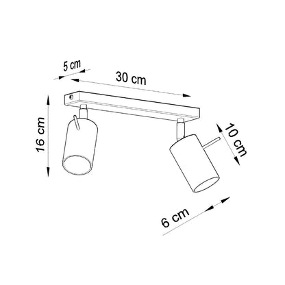 RING 2 plafondlamp wit