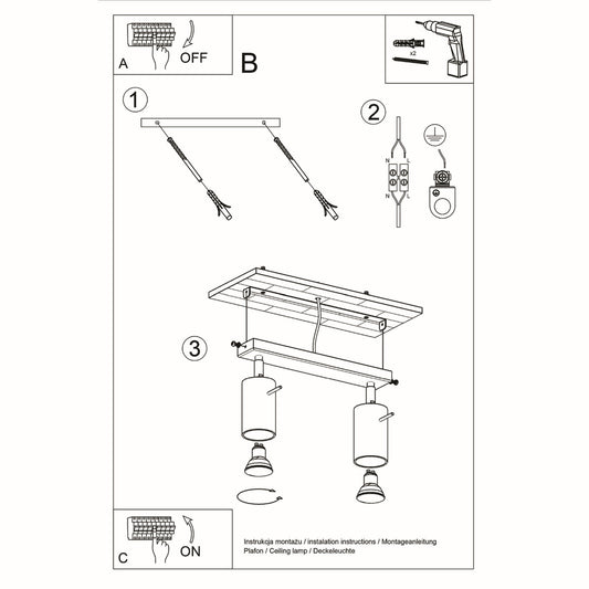 RING 2 plafondlamp wit