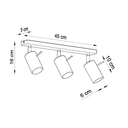RING 3 plafondlamp wit