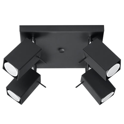 MERIDA 4 plafondlamp zwart