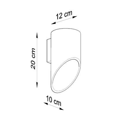 PENNE 20 wandlamp in wit
