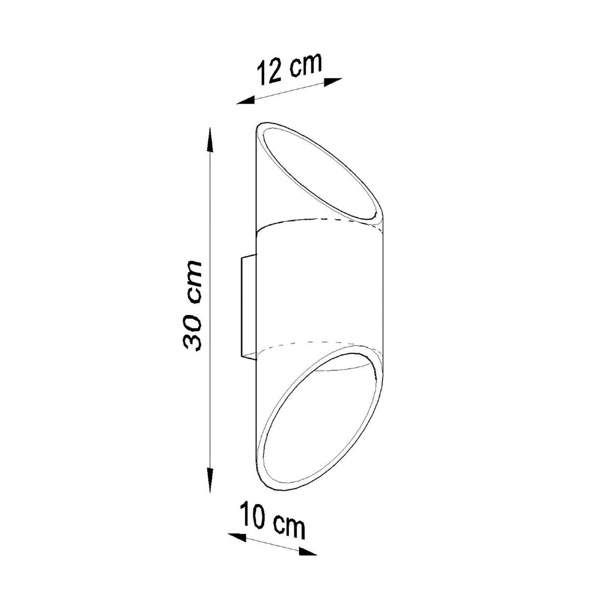 PENNE 30 wandlamp in wit