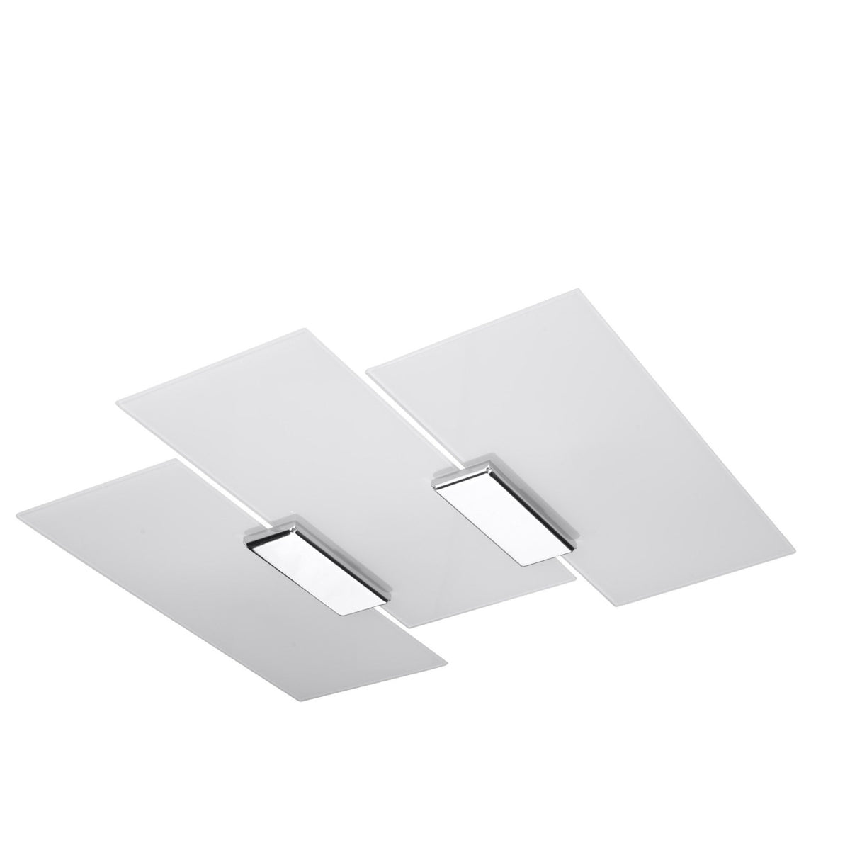 FABIANO chroom met wit glas