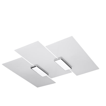 FABIANO chroom met wit glas