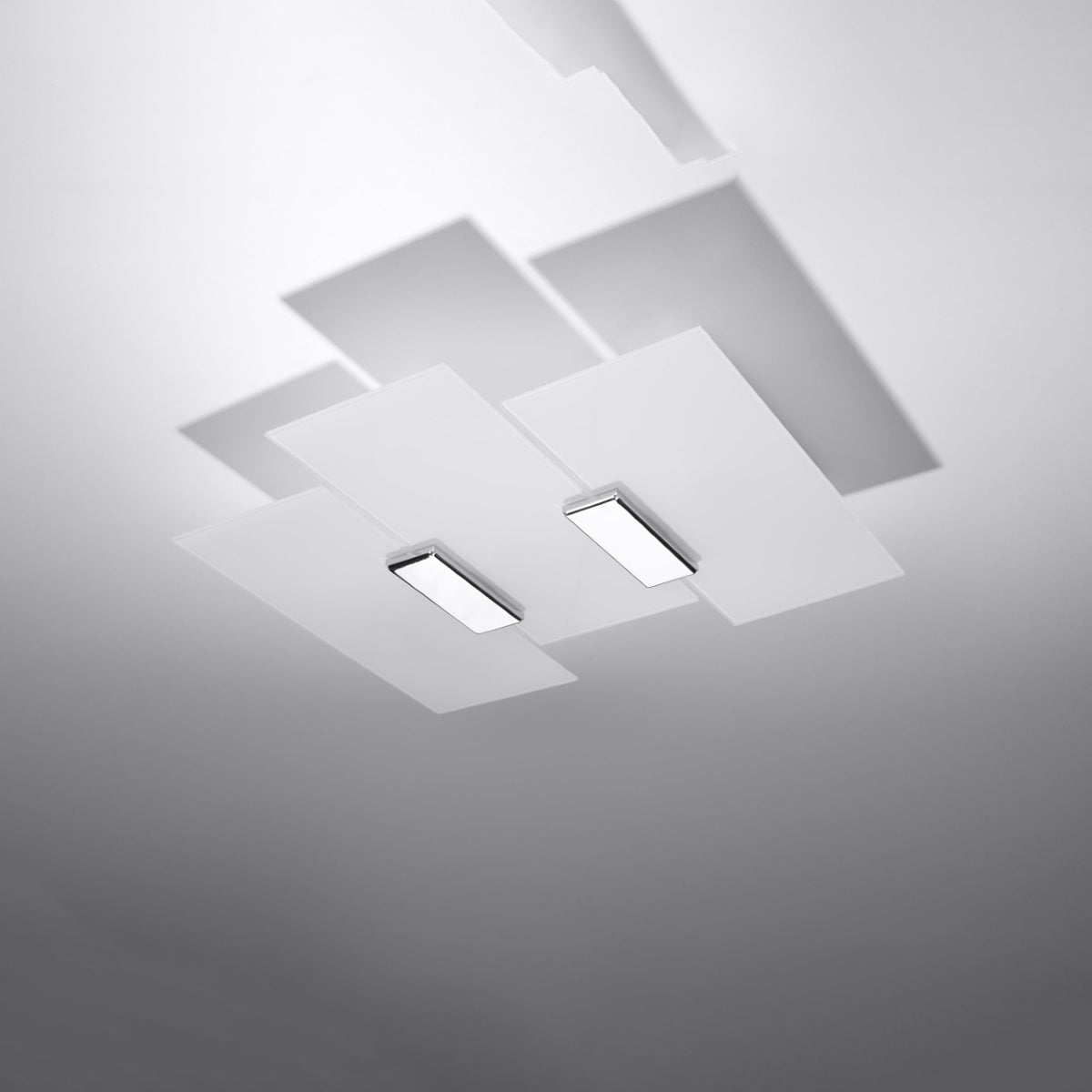 FABIANO chroom met wit glas