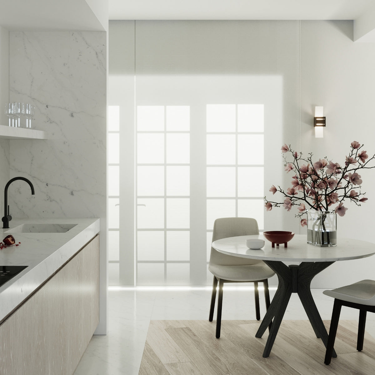 LORETO wandlamp in zwart