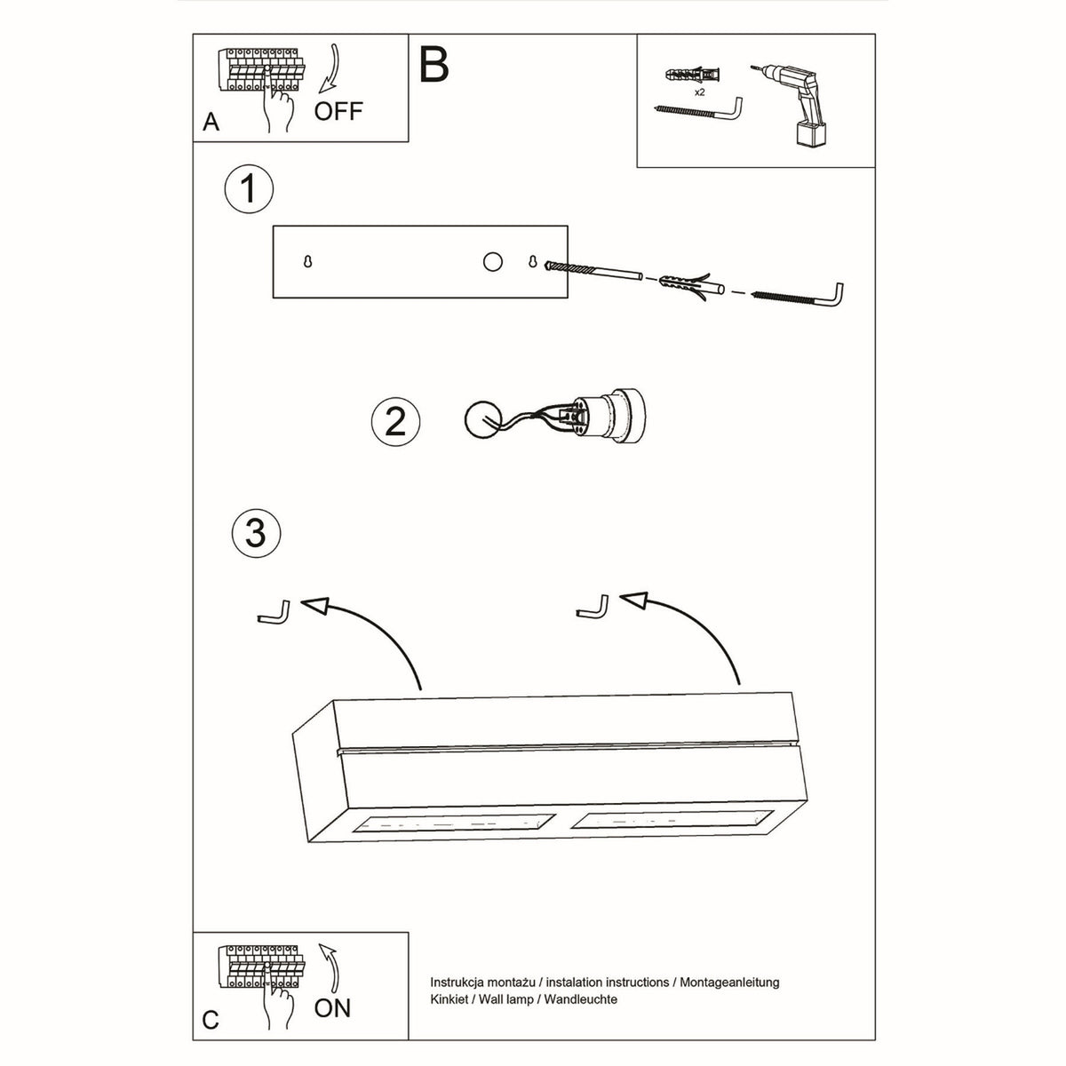 VEGA LINE wandlamp