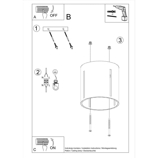 INEZ plafondlamp wit
