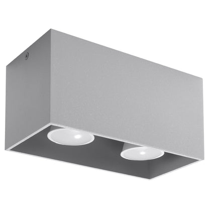 QUAD plafondlamp grijs